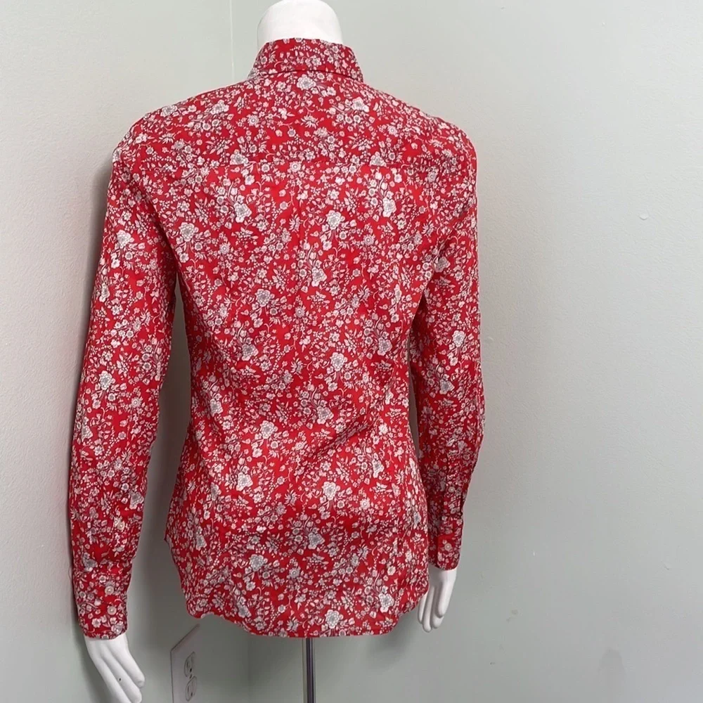 J. Crew Perfect Shirt Liberty London Summer Blooms Collection Floral Blouse 4